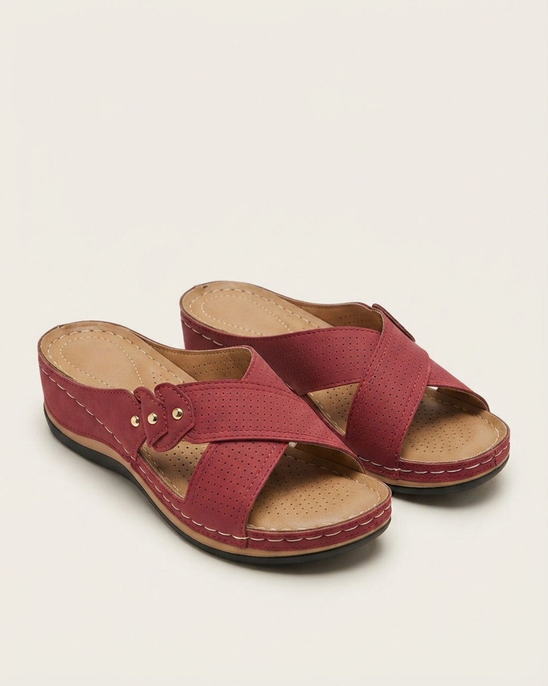 Sandalias Komfora rojo