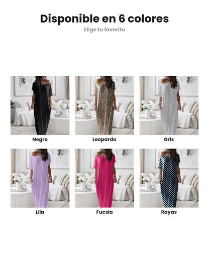 Vestido off-shoulder 6 colores