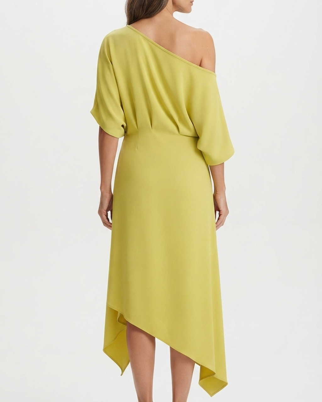 Vestido Camila amarillo espalda