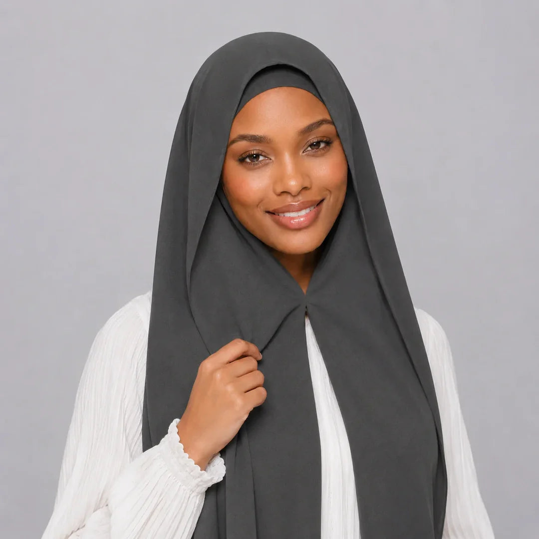 Hijab instantáneo Gris Antracita