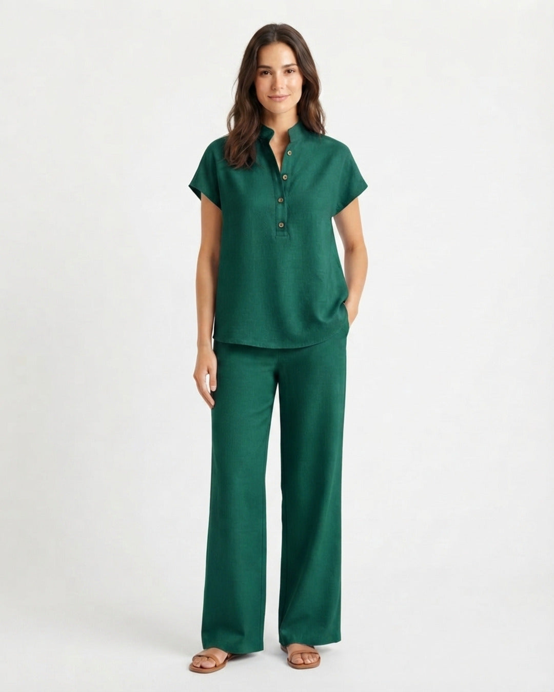 Conjunto dos piezas Verde