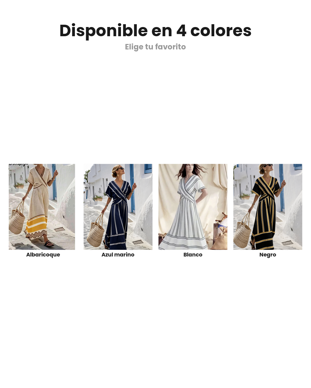Vestido rayas 4 colores
