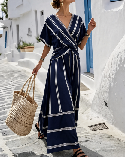 Vestido rayas azul marino