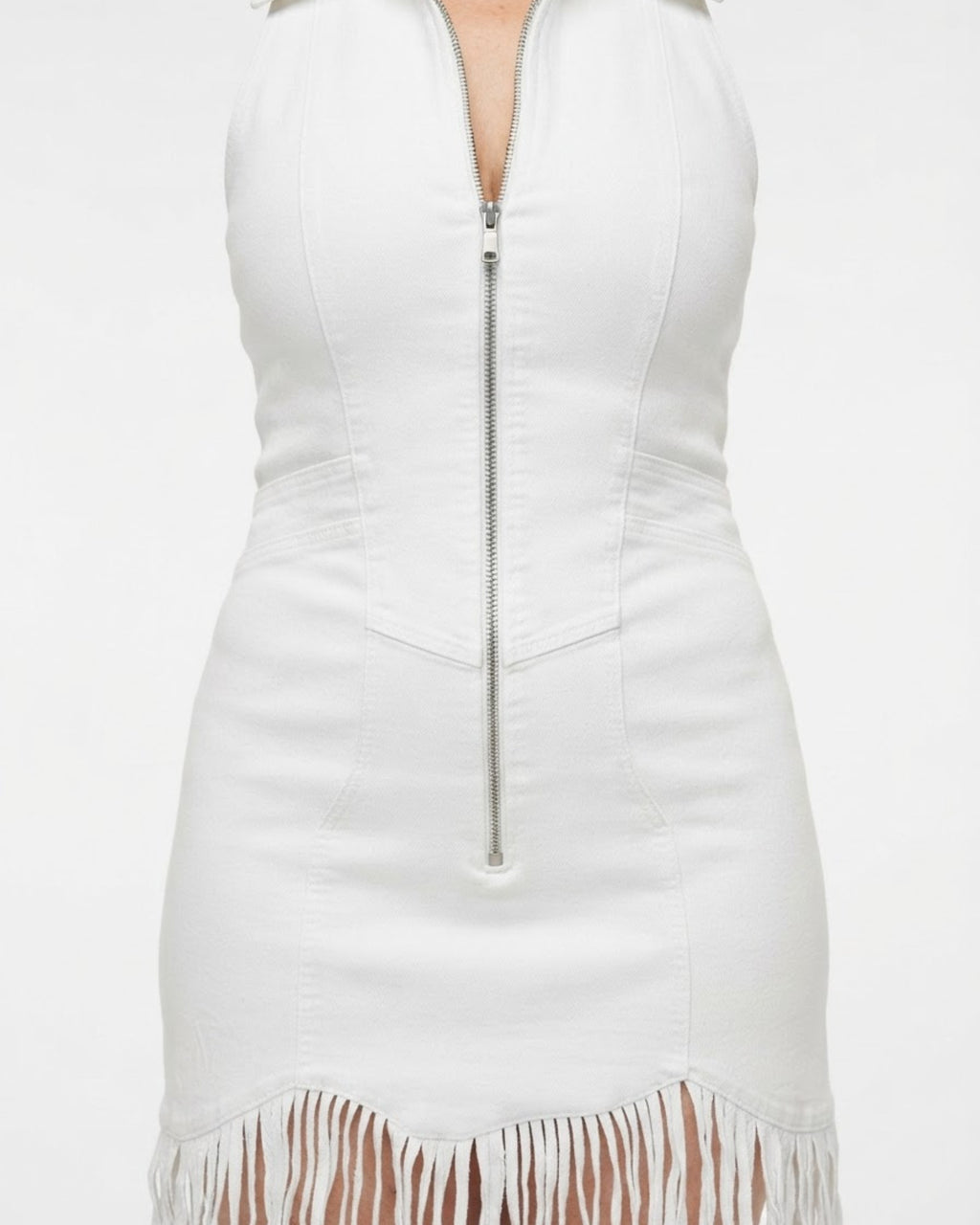 Detalle del cierre y los flecos