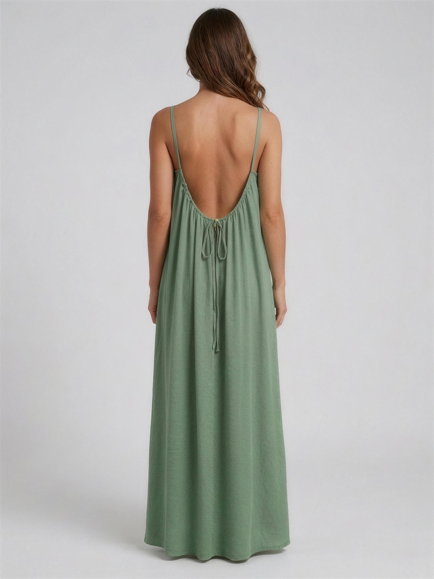 Vestido verde espalda