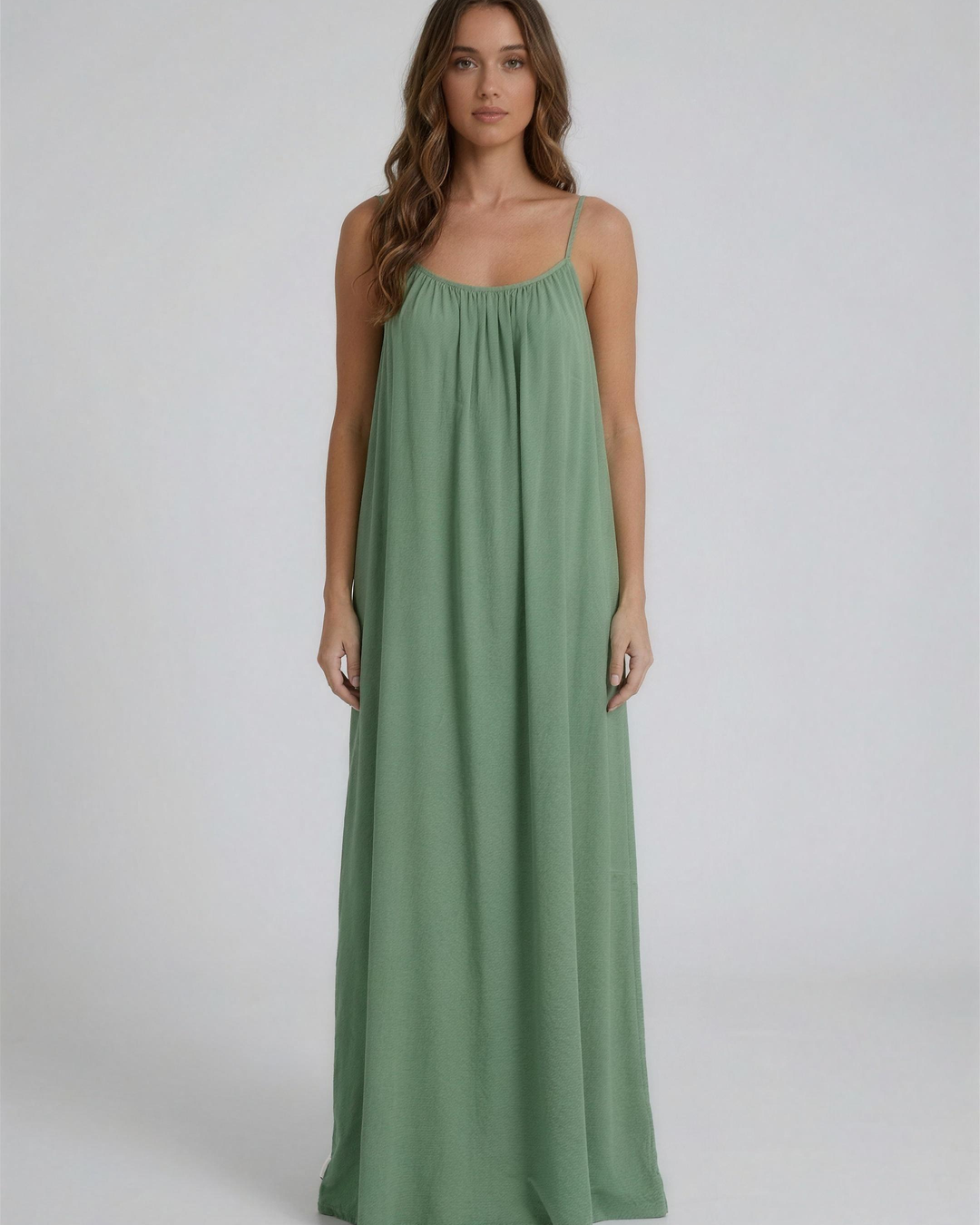 Vestido verde de frente