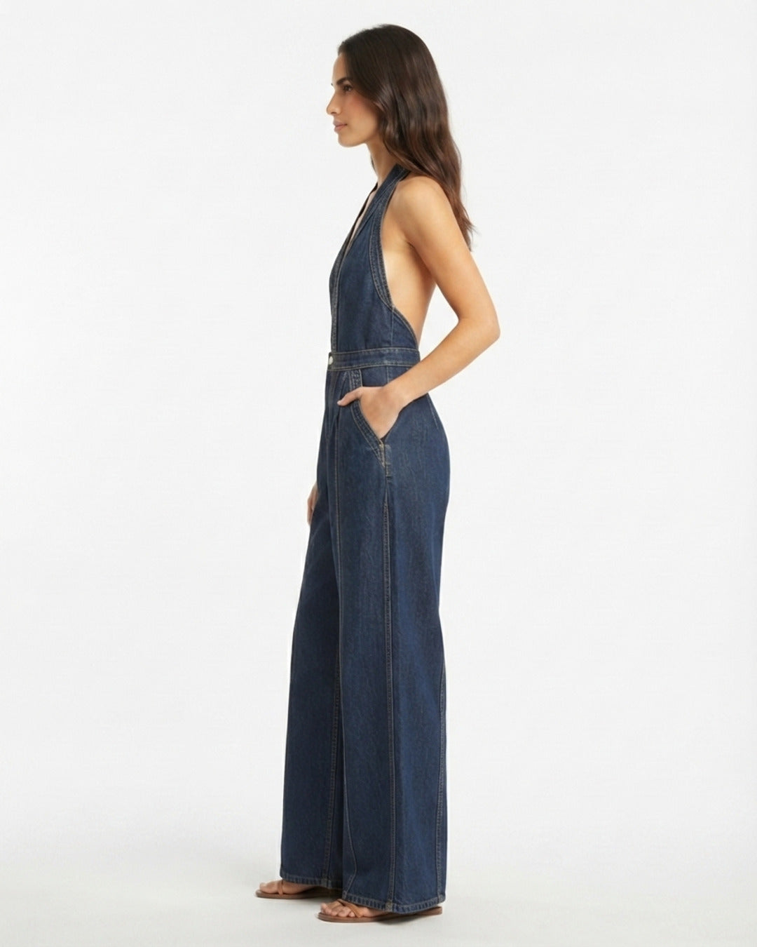 Mono denim modelo costado