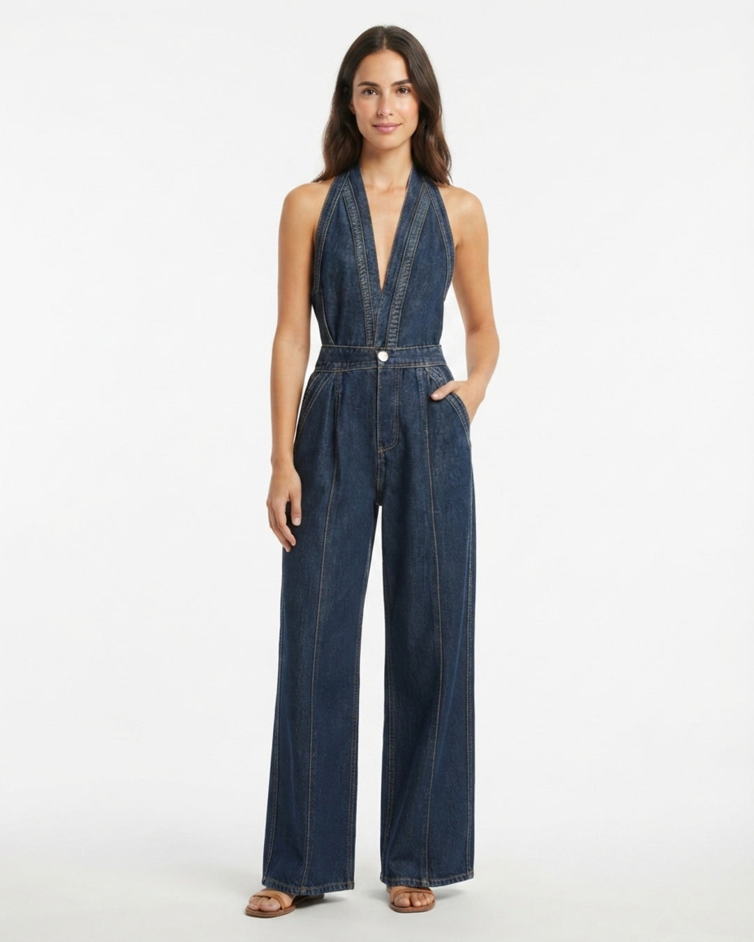 Mono denim modelo frente