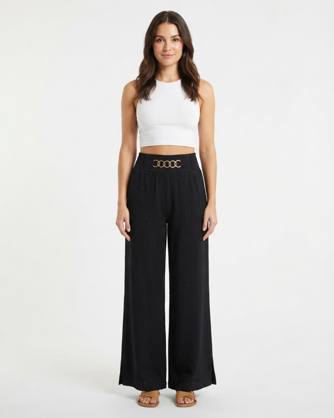 Pantalón palazzo negro