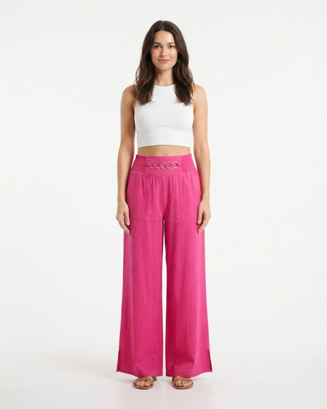Pantalón palazzo rojo