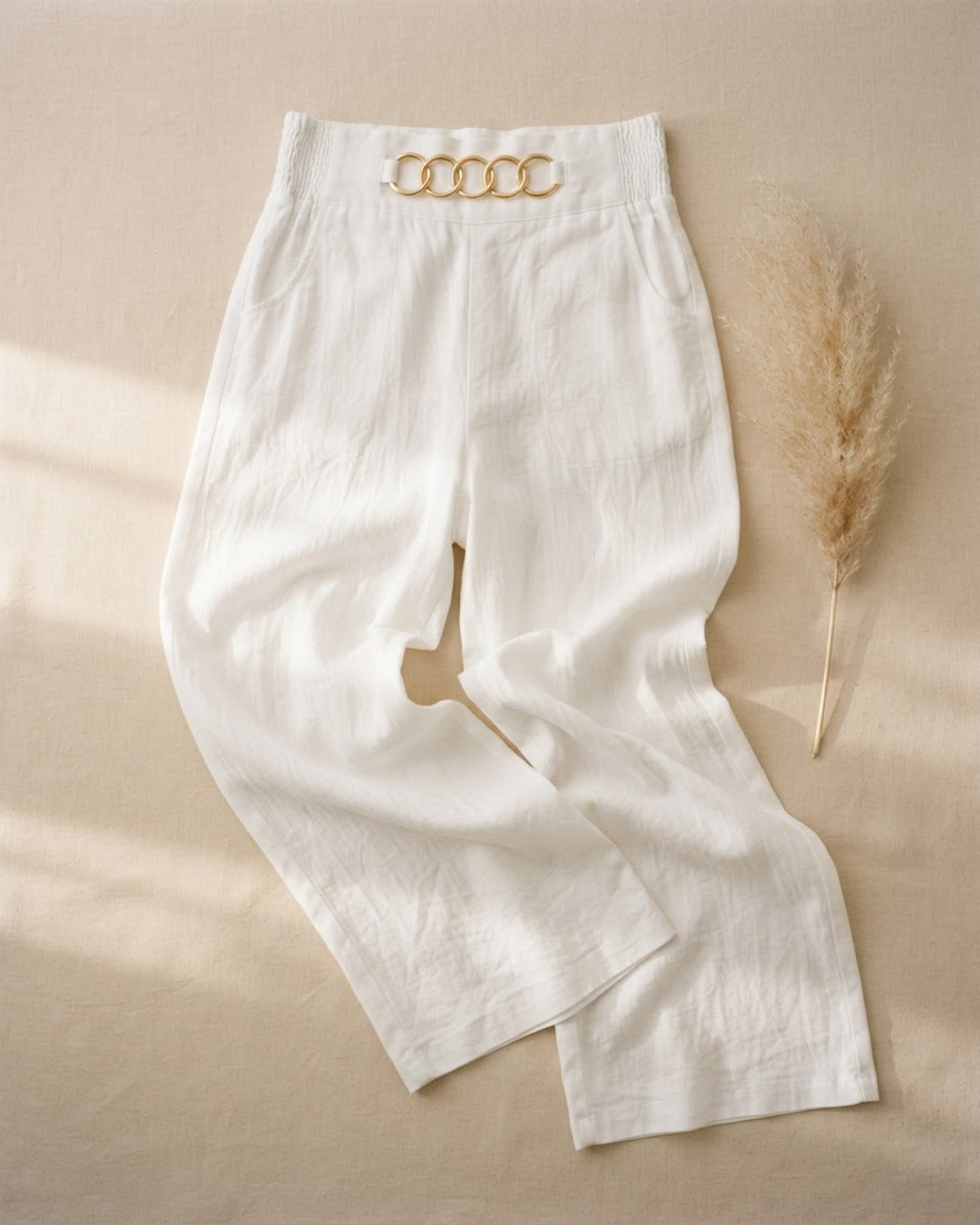 Pantalón palazzo premium flat lay