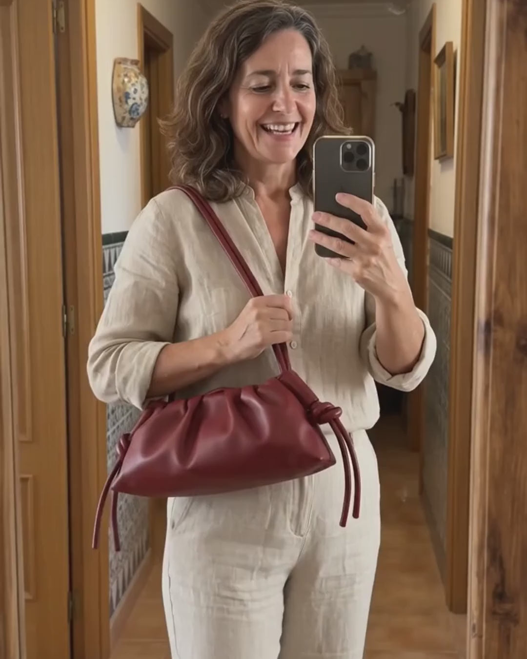 Bolso Dumpling en movimiento
