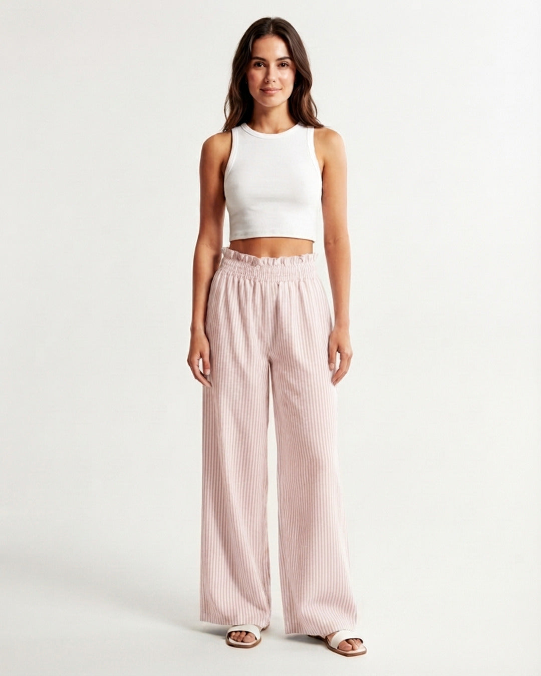 Conjunto rayas Rosa modelo frente