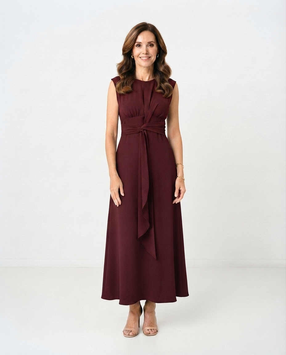 Vestido Reese granate