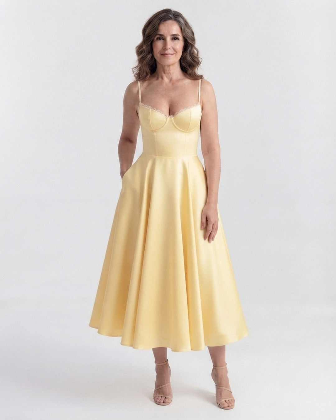 Vestido Selene amarillo mantequilla