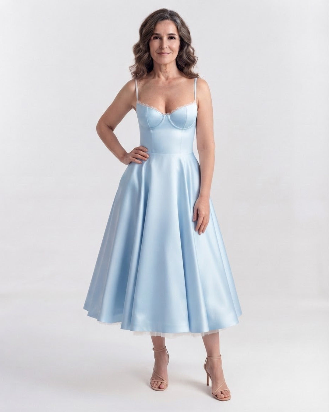 Vestido Selene azul bebé