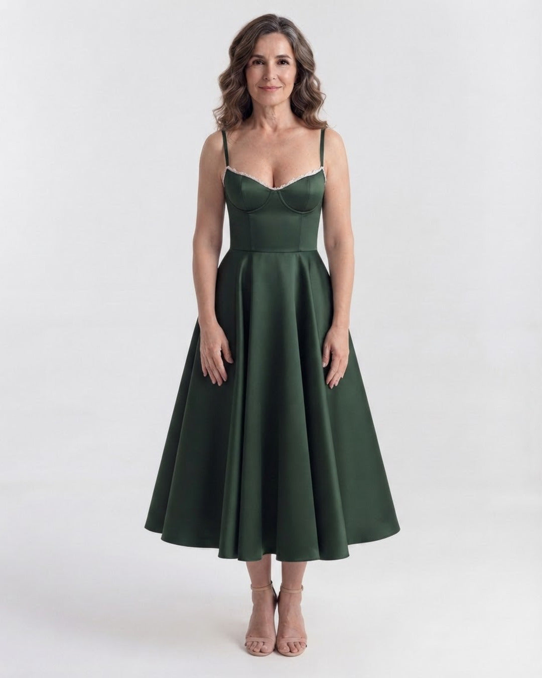 Vestido Selene verde bosque