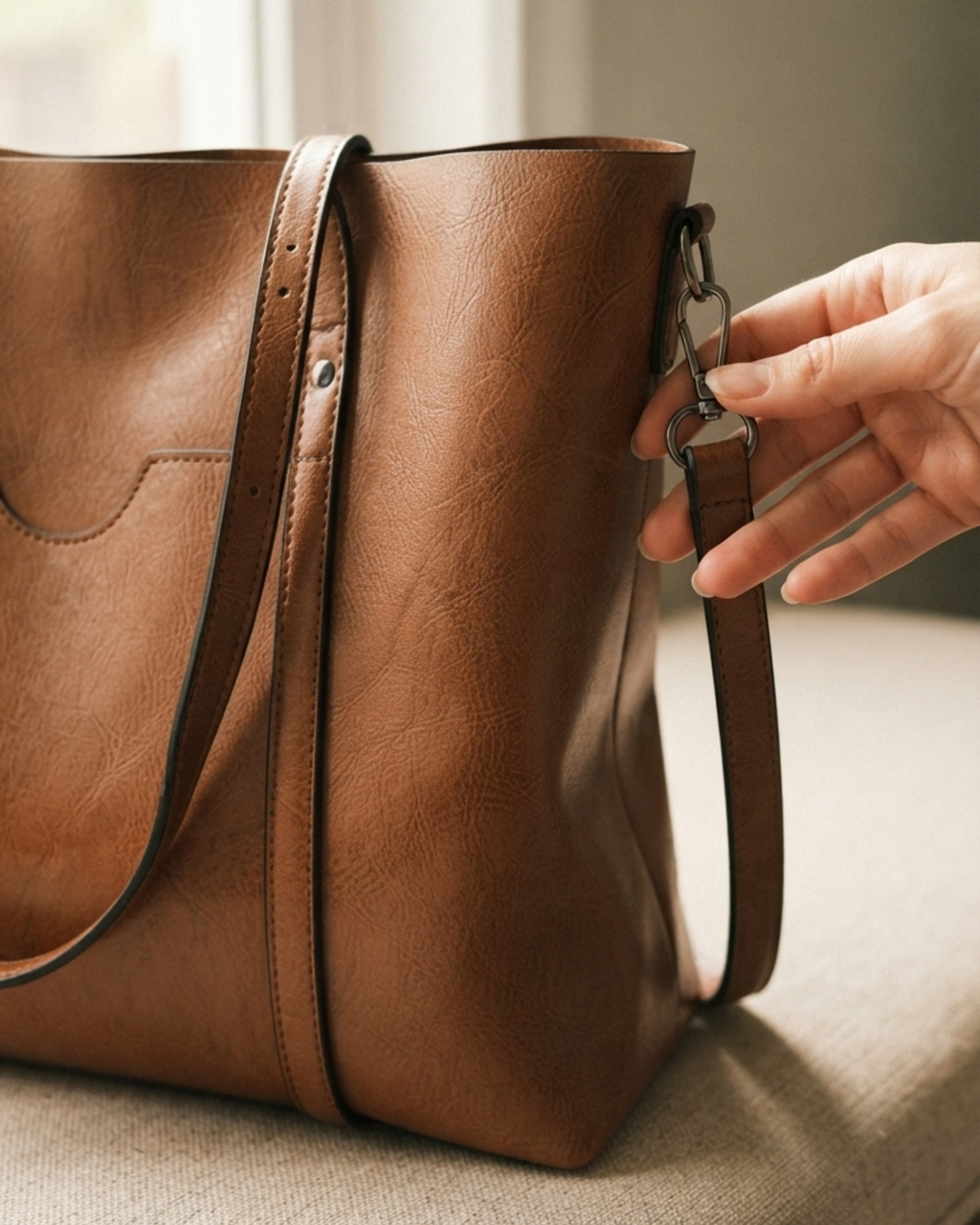 Bolso tote detalle bandolera